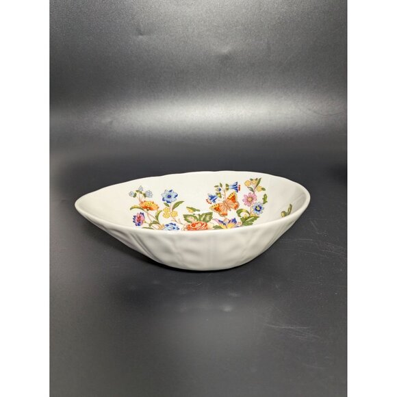 Aynsley Cottage Garden Bone China Egg Shaped Bowl Trinket Dish Floral Design - Picture 1 of 16